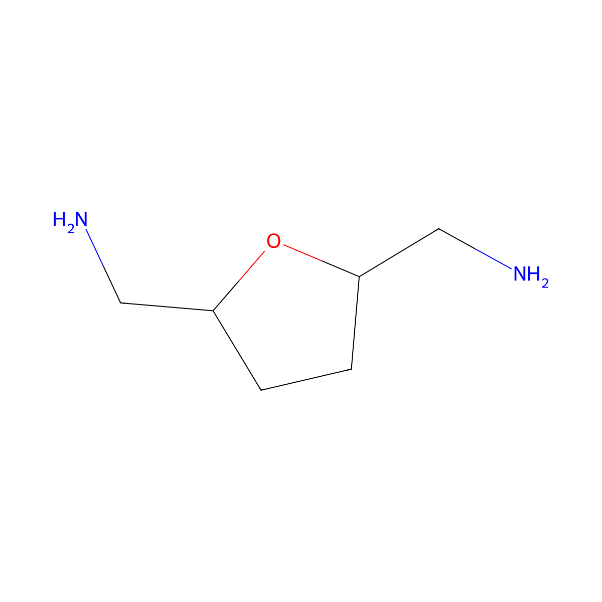 Rel-((2R,5S)-tetrahydrofuran-2,5-diyl)dimethanamine molecular structure, CAS 748762-46-1