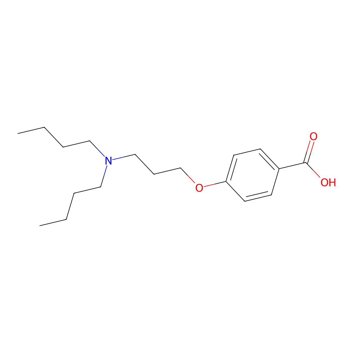 4-(3-(Dibutylamino)propoxy)benzoic acid molecular structure, CAS 748763-03-3