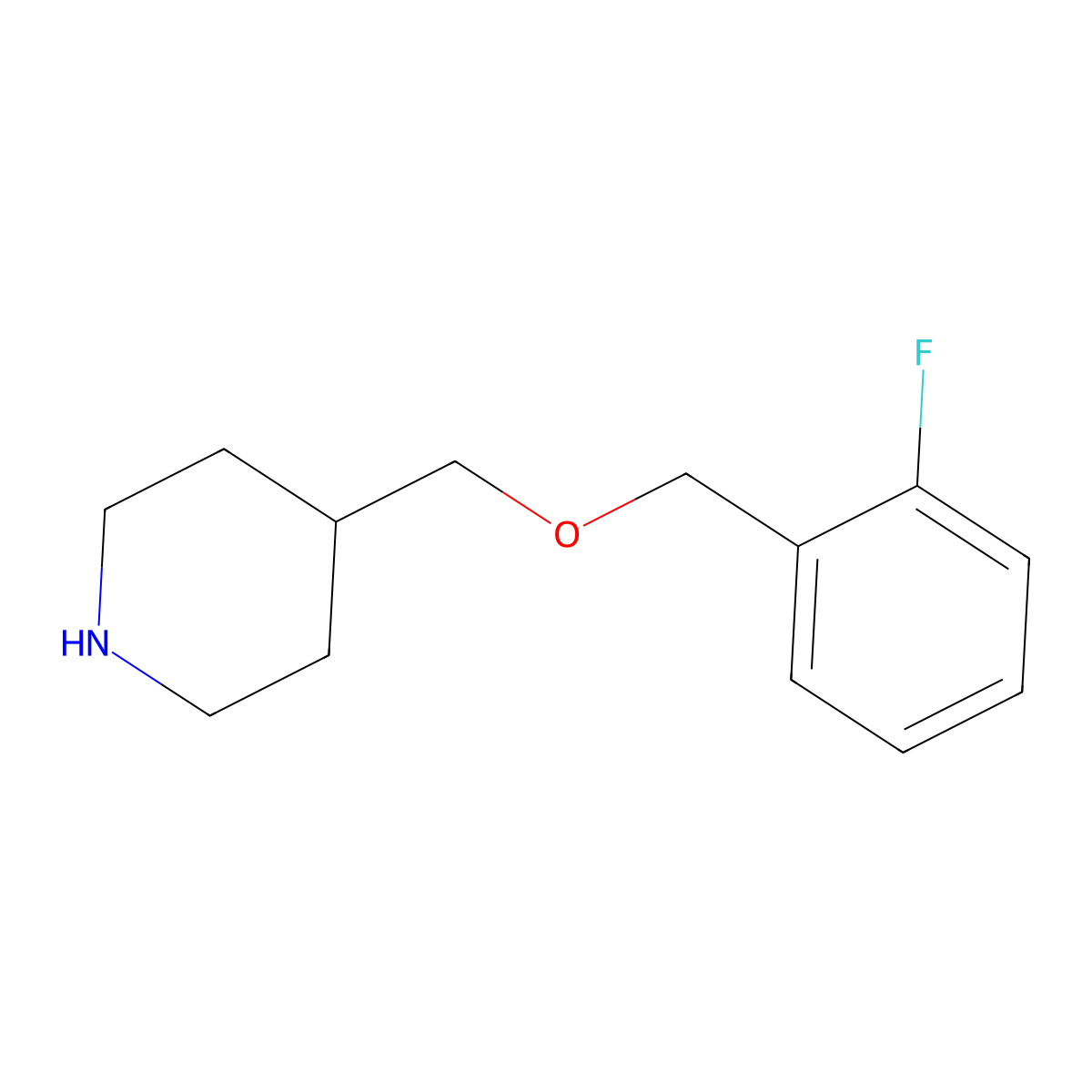 4-[[(2-fluorophenyl)methoxy]methyl]Piperidine molecular structure, CAS 748767-49-9