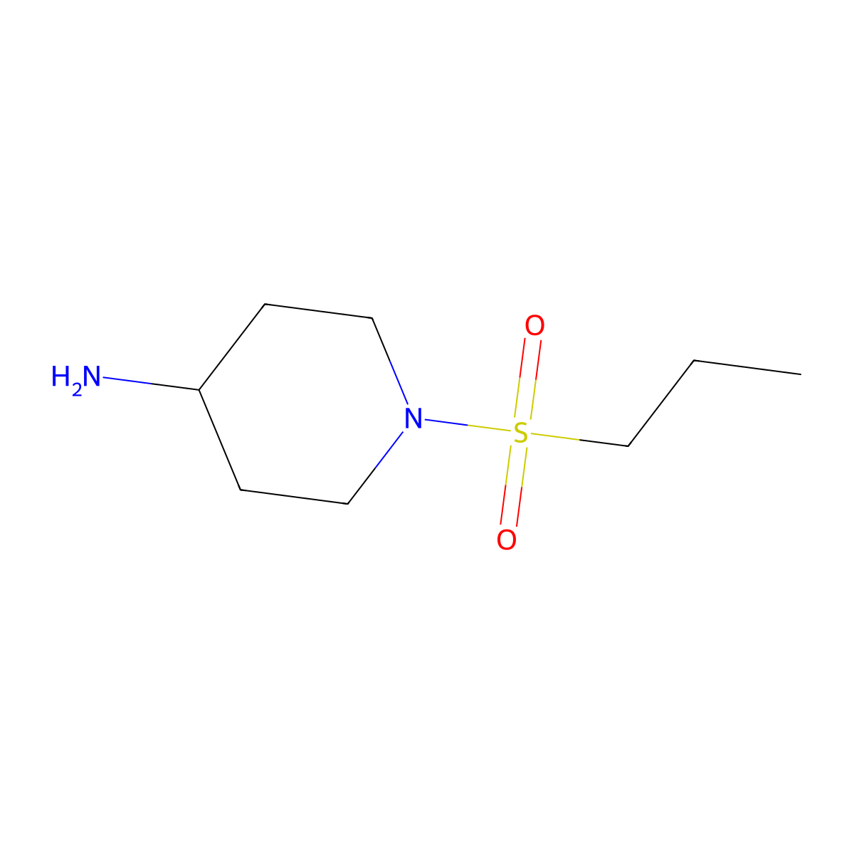 1-(Propane-1-sulfonyl)piperidin-4-amine molecular structure, CAS 748768-34-5