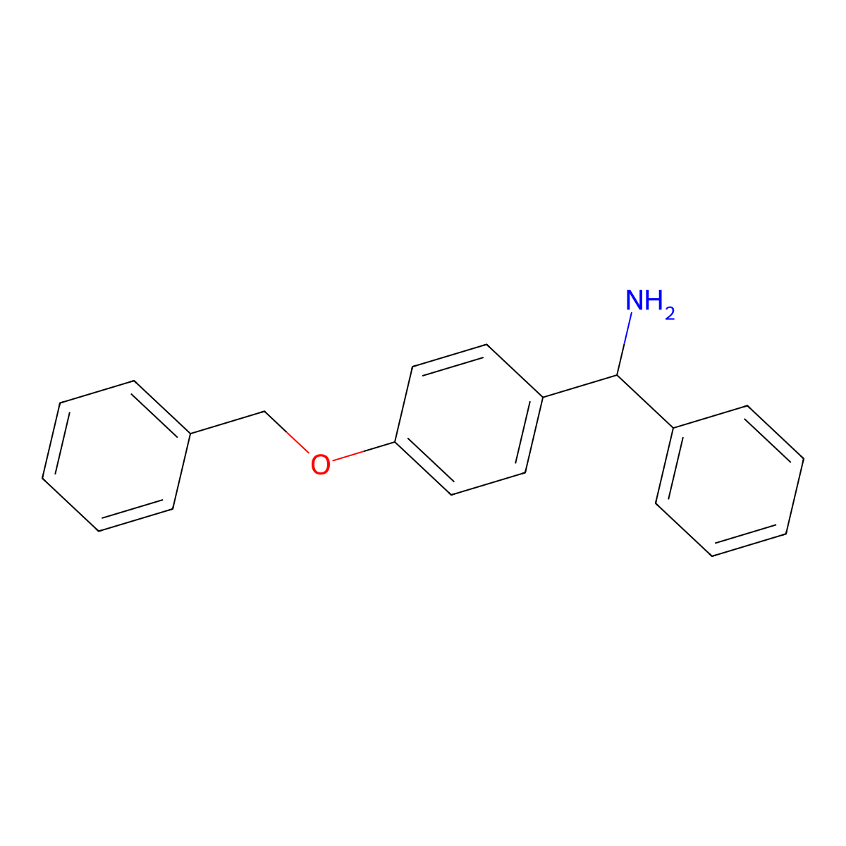 (4-(Benzyloxy)phenyl)(phenyl)methanamine molecular structure, CAS 748769-35-9