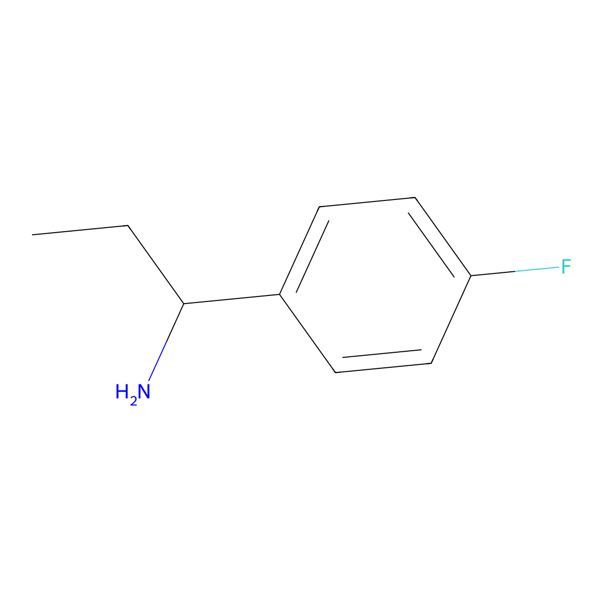 1-(4-Fluorophenyl)-1-propanamine molecular structure, CAS 74877-10-4