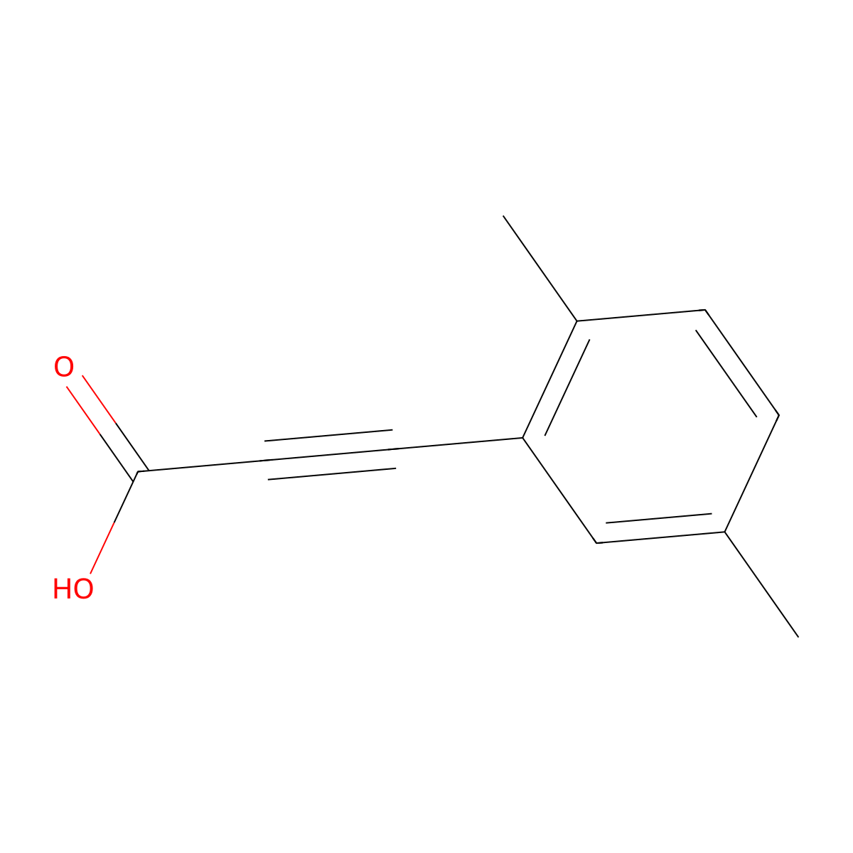 3-(2,5-Dimethylphenyl)propiolic acid molecular structure, CAS 74877-60-4