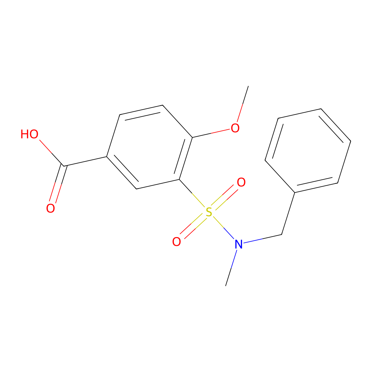 3-(Benzyl(methyl)sulfamoyl)-4-methoxybenzoic acid molecular structure, CAS 748776-34-3
