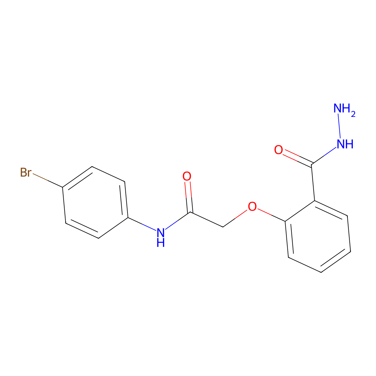 N-(4-bromophenyl)-2-[2-(hydrazinecarbonyl)phenoxy]acetamide molecular structure, CAS 748776-39-8