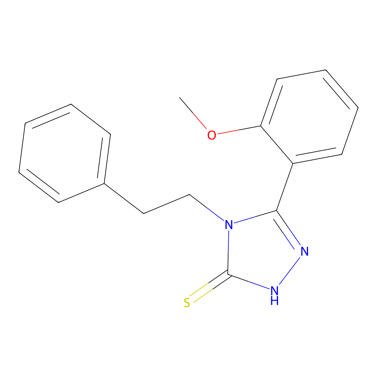 5-(2-methoxyphenyl)-4-(2-phenylethyl)-4H-1,2,4-triazole-3-thiol molecular structure, CAS 748776-48-9