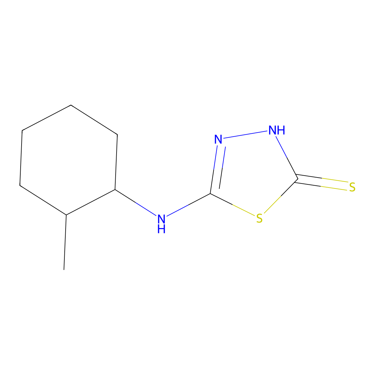 5-[(2-Methylcyclohexyl)amino]-1,3,4-thiadiazole-2-thiol molecular structure, CAS 748776-50-3