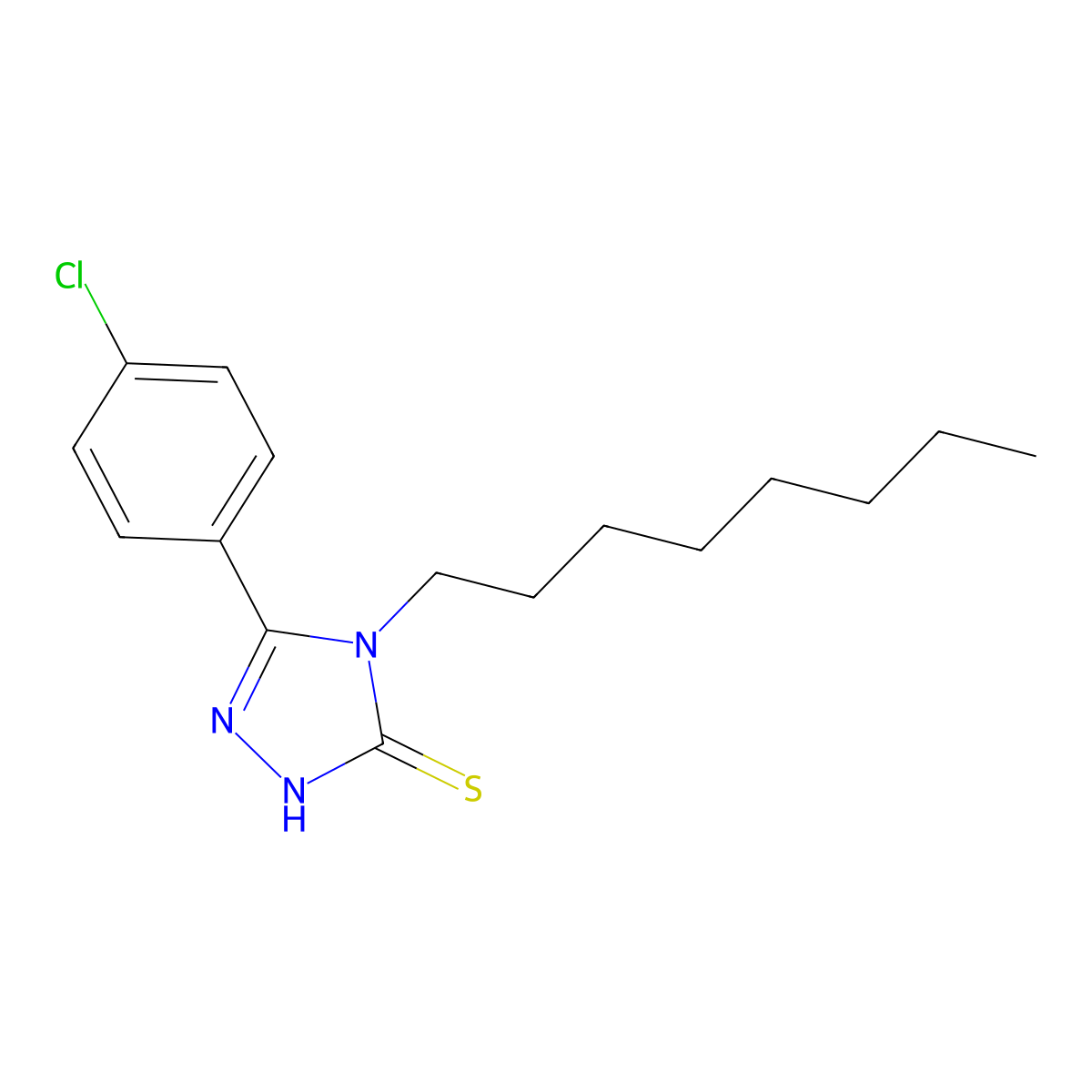 5-(4-chlorophenyl)-4-octyl-4H-1,2,4-triazole-3-thiol molecular structure, CAS 748776-58-1