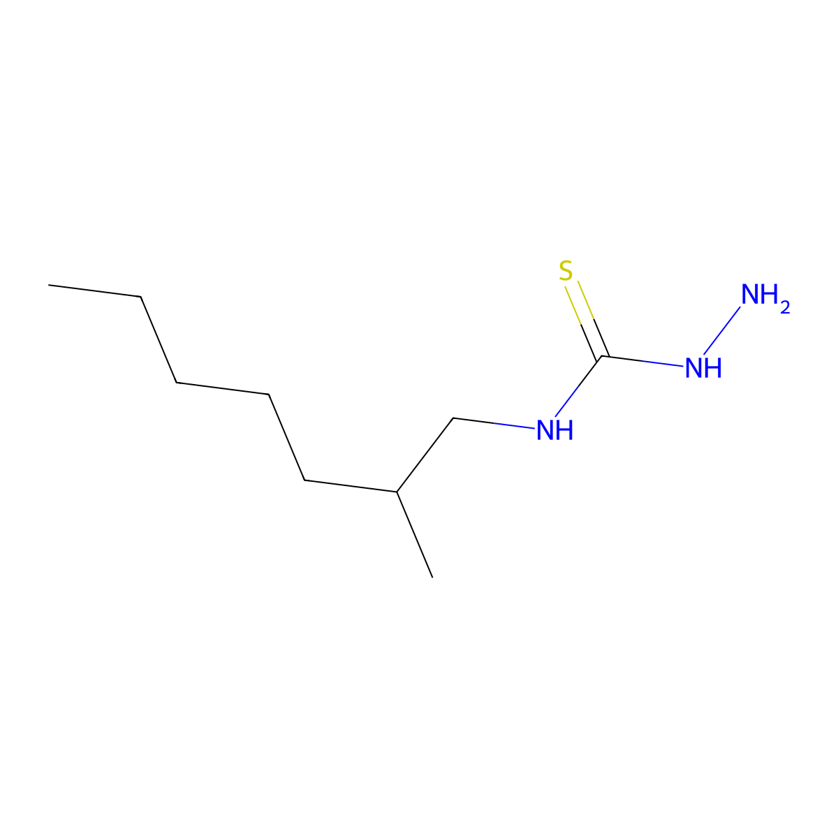 3-Amino-1-(2-methylheptyl)thiourea molecular structure, CAS 748776-63-8