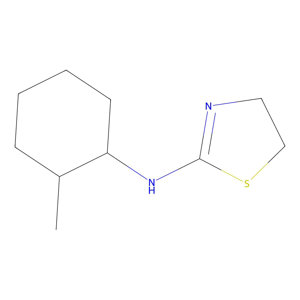 N-(2-methylcyclohexyl)-4,5-dihydro-1,3-thiazol-2-amine molecular structure, CAS 748776-68-3