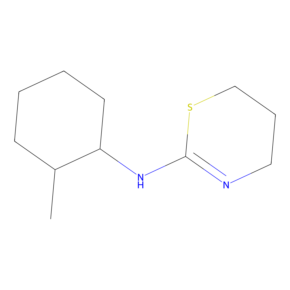 N-(2-methylcyclohexyl)-5,6-dihydro-4H-1,3-thiazin-2-amine molecular structure, CAS 748776-71-8