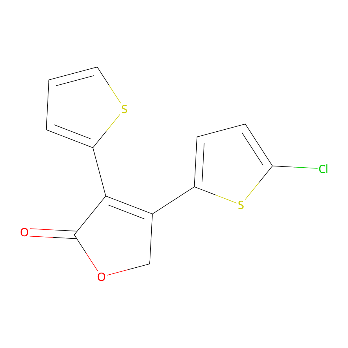 4-(5-Chlorothiophen-2-yl)-3-(thiophen-2-yl)-2,5-dihydrofuran-2-one molecular structure, CAS 748778-73-6