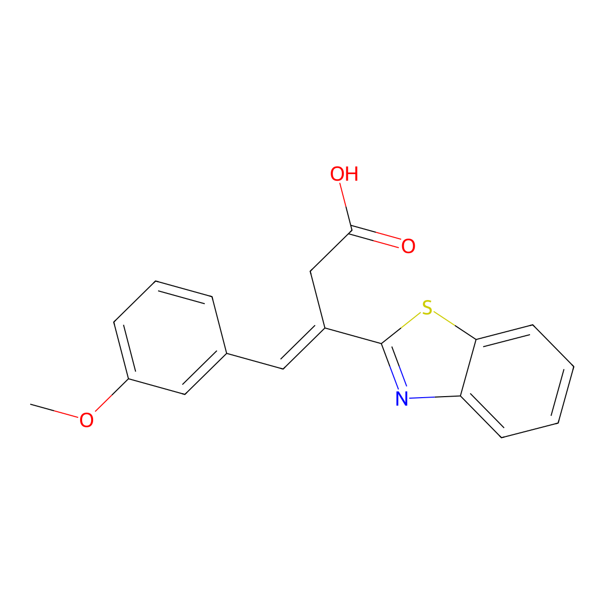 3-(1,3-Benzothiazol-2-yl)-4-(3-methoxyphenyl)but-3-enoic acid molecular structure, CAS 748786-61-0