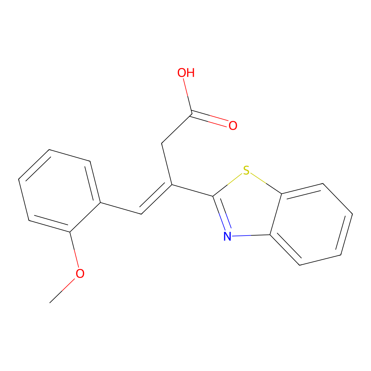 3-(1,3-Benzothiazol-2-yl)-4-(2-methoxyphenyl)but-3-enoic acid molecular structure, CAS 748786-62-1