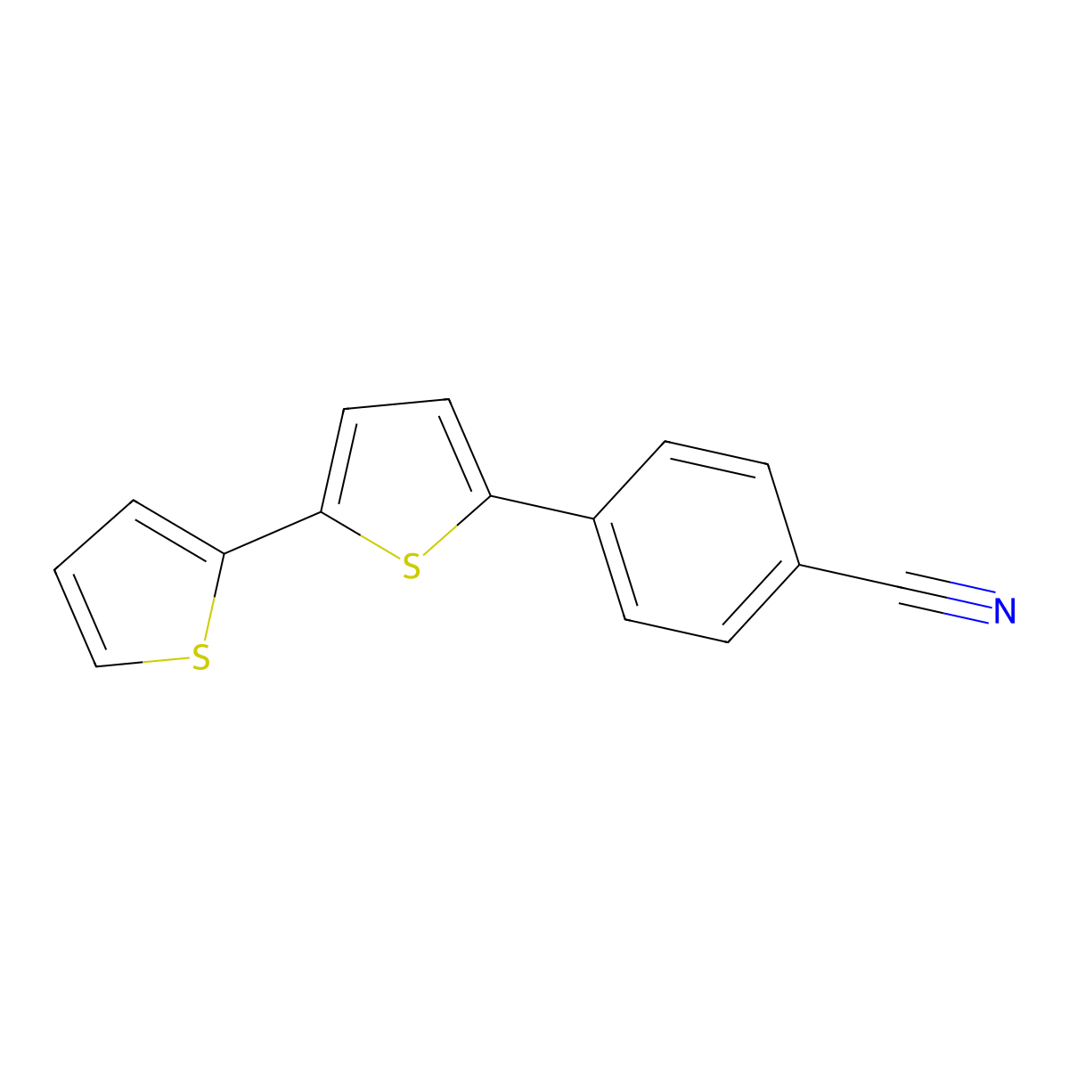 4-(2,2'-Bithiophen-5-YL)benzonitrile molecular structure, CAS 748789-05-1