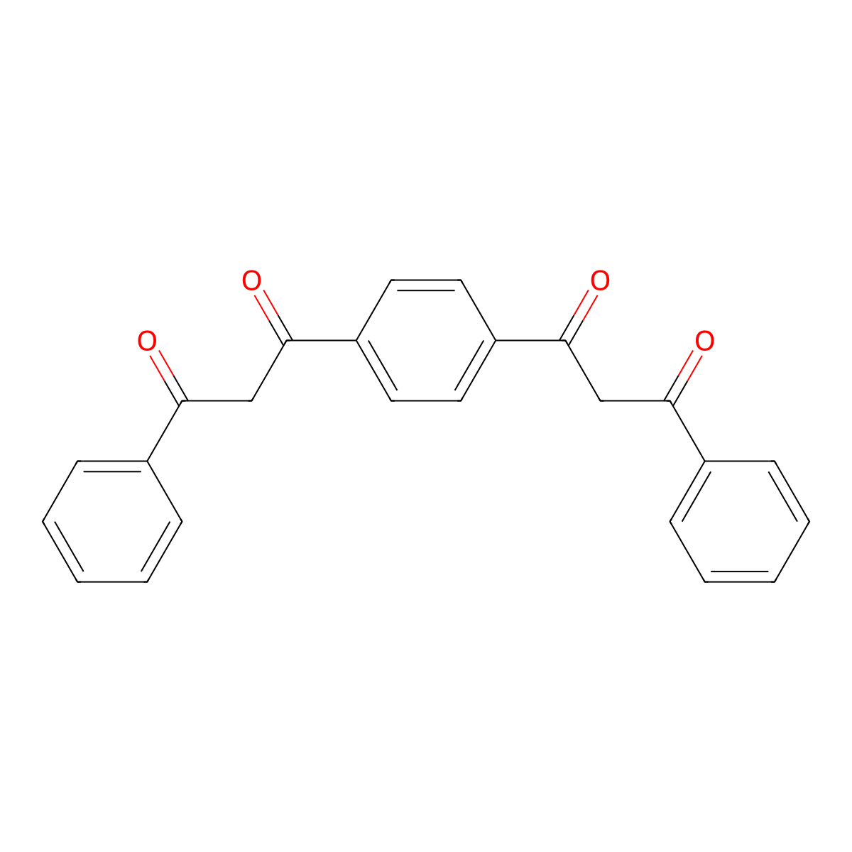 1,3-Propanedione, 1,1'-(1,4-phenylene)bis[3-phenyl- molecular structure, CAS 7488-30-4