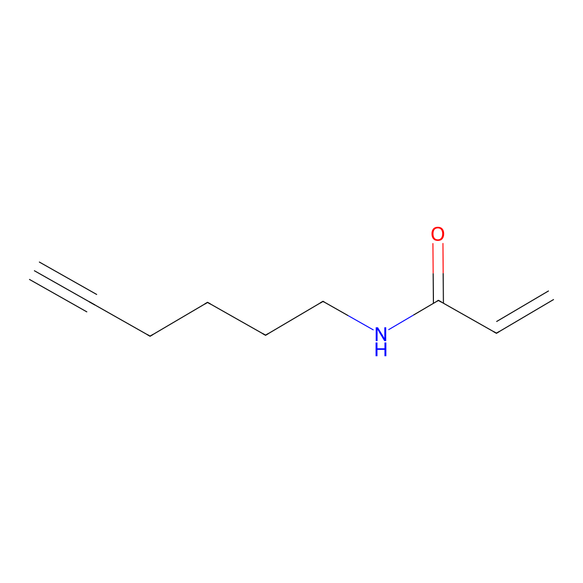 N-(hex-5-yn-1-yl)prop-2-enamide molecular structure, CAS 748800-89-7
