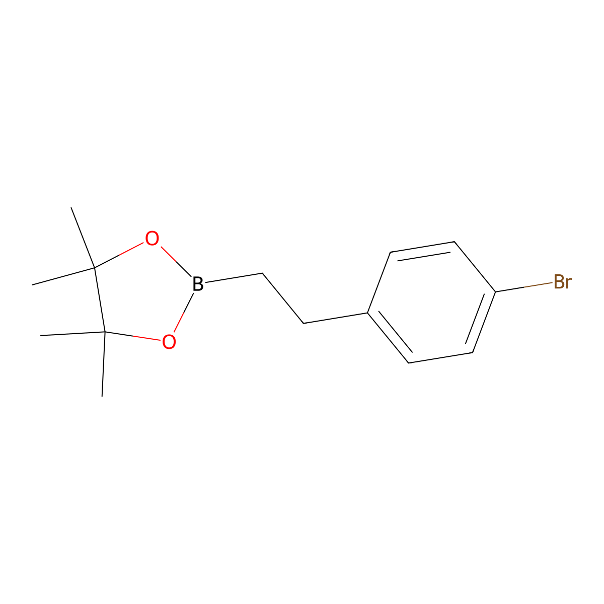 2-(4-Bromophenylethyl)-4,4,5,5-tetramethyl-1,3,2-dioxaborolane molecular structure, CAS 748801-42-5