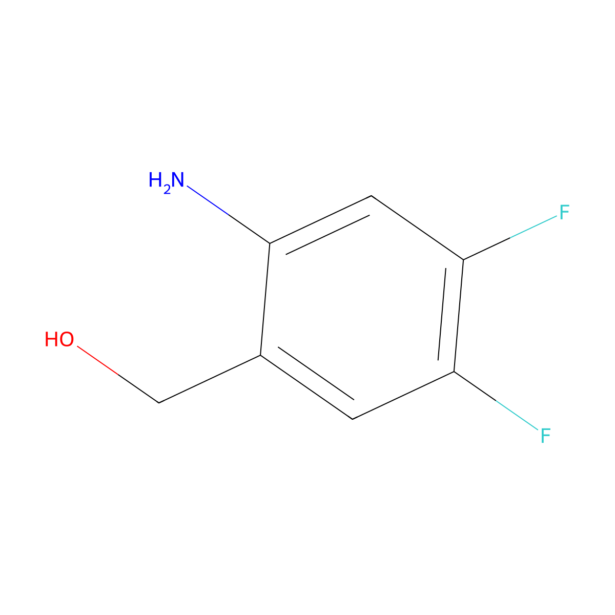 (2-Amino-4,5-difluorophenyl)methanol molecular structure, CAS 748805-87-0