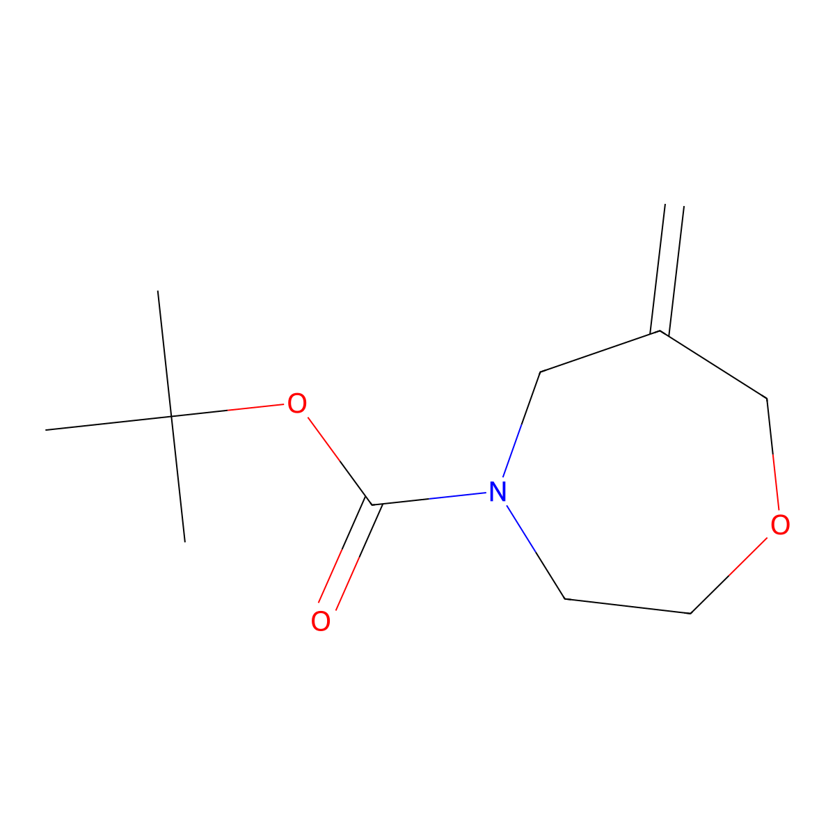 tert-Butyl 6-methylidene-1,4-oxazepane-4-carboxylate molecular structure, CAS 748805-96-1