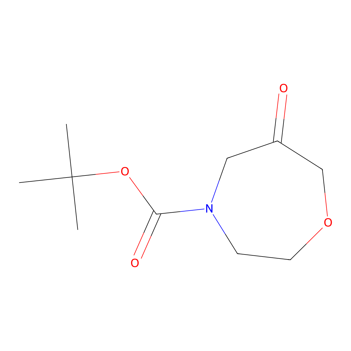 tert-Butyl 6-oxo-1,4-oxazepane-4-carboxylate molecular structure, CAS 748805-97-2