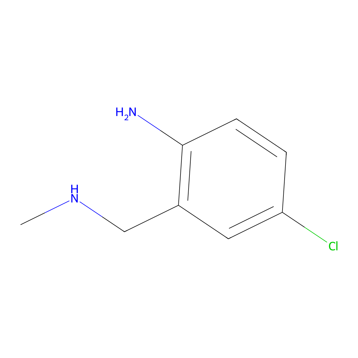 4-Chloro-2-((methylamino)methyl)aniline molecular structure, CAS 748806-37-3