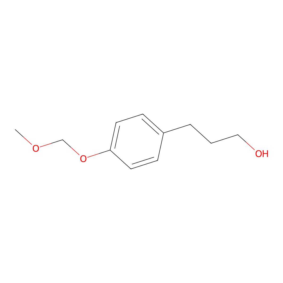3-(4-(Methoxymethoxy)phenyl)propan-1-ol molecular structure, CAS 74882-15-8
