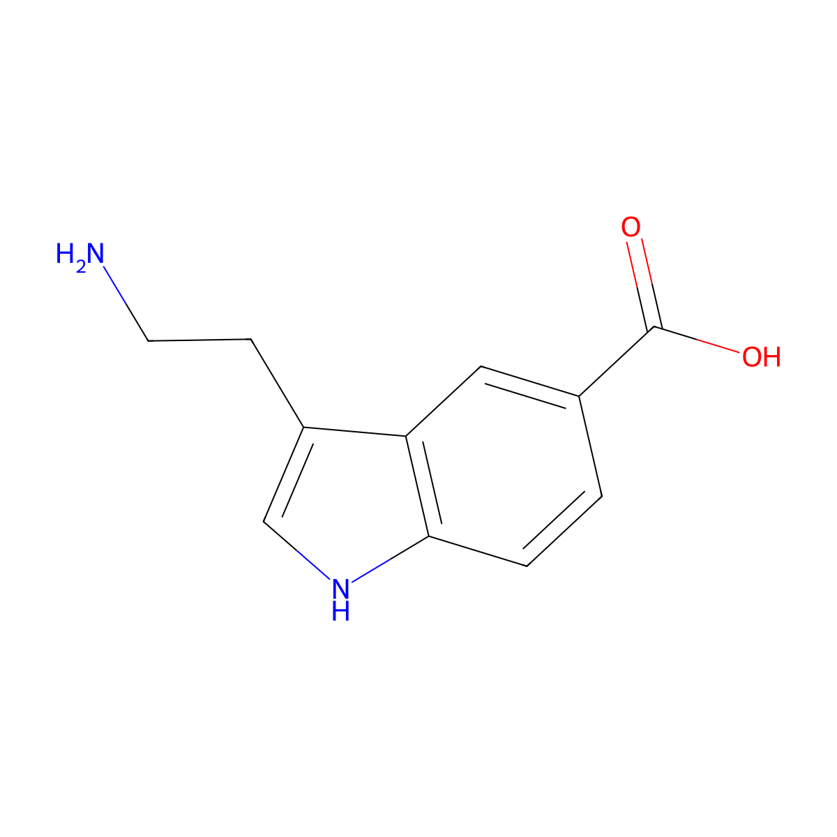 5-Carboxytryptamine molecular structure, CAS 74884-75-6