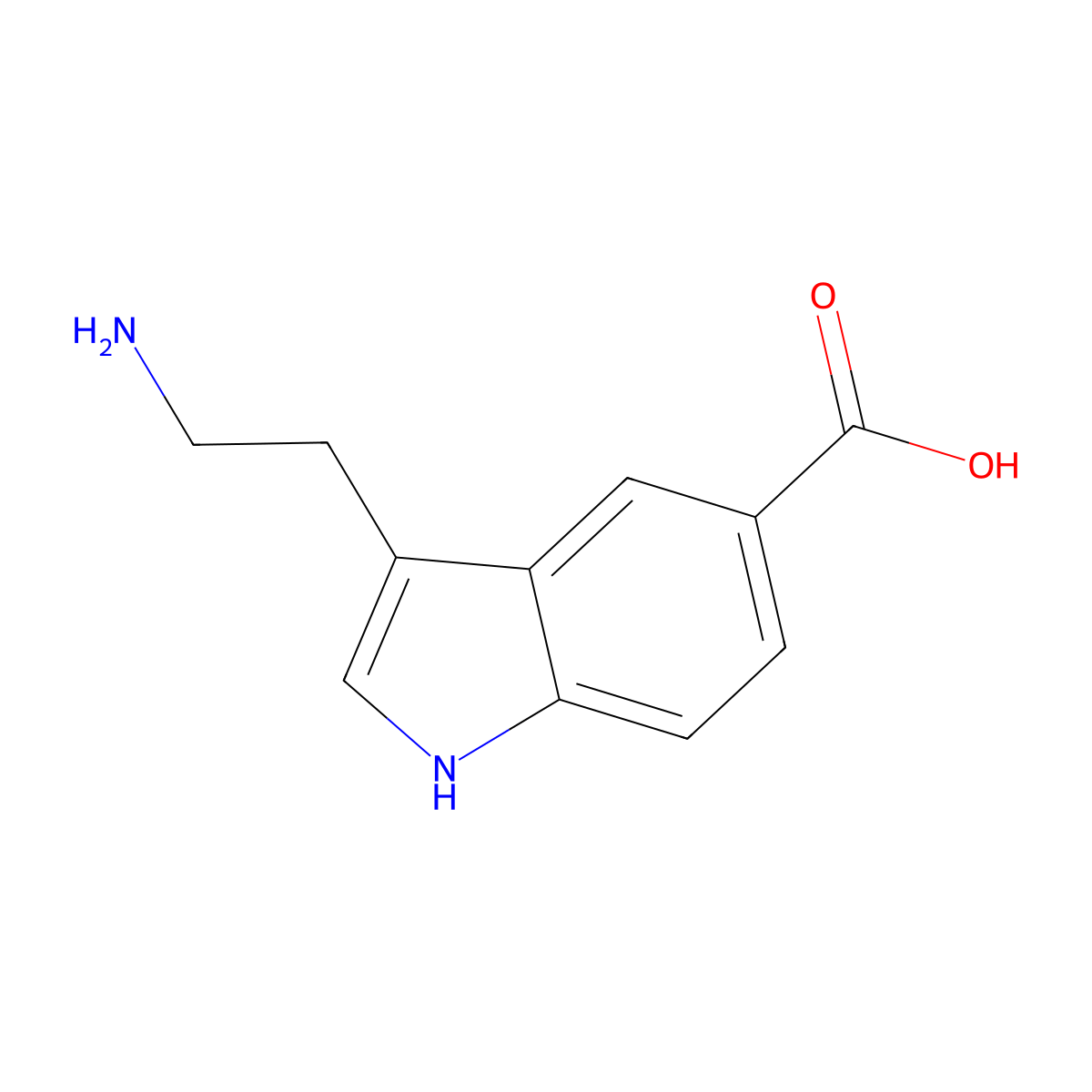 5-Carboxytryptamine molecular structure, CAS 74884-75-6
