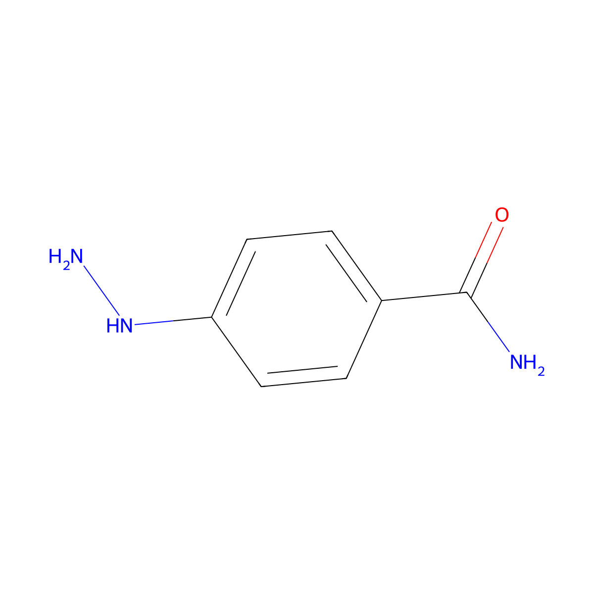 4-Hydrazinylbenzamide molecular structure, CAS 74885-67-9