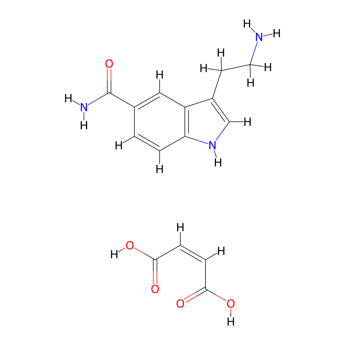 5-Carboxamidotryptamine maleate molecular structure, CAS 74885-72-6