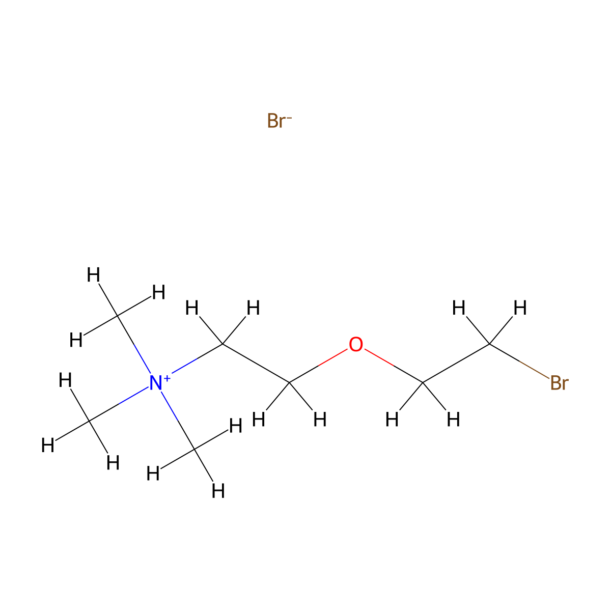 Ammonium, (2-(2-bromoethoxy)ethyl)trimethyl-, bromide molecular structure, CAS 74886-57-0