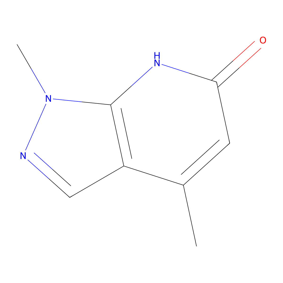1,7-Dihydro-1,4-dimethyl-6H-pyrazolo[3,4-b]pyridin-6-one molecular structure, CAS 74891-78-4