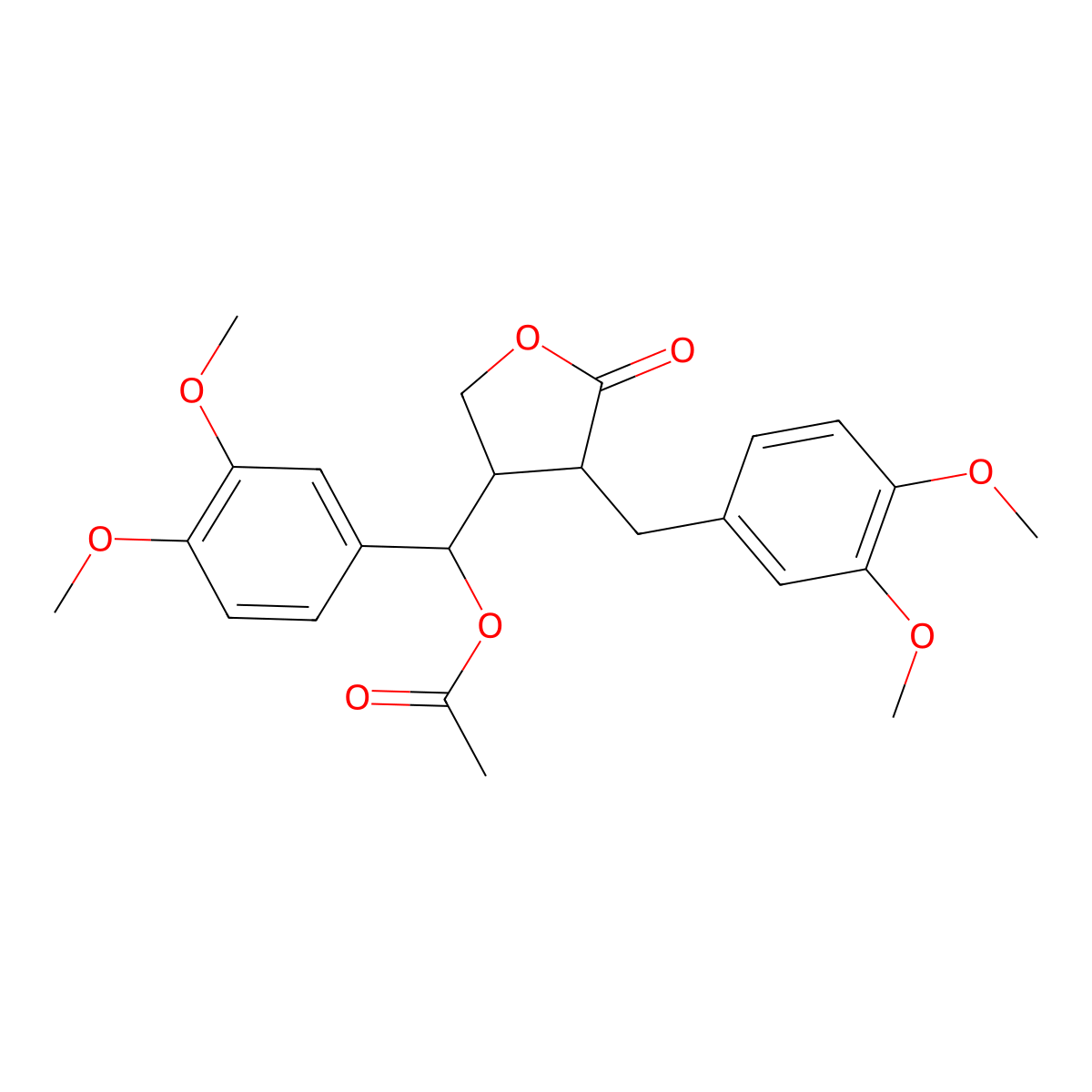 5-Acetoxymatairesil dimethyl ether molecular structure, CAS 74892-45-8