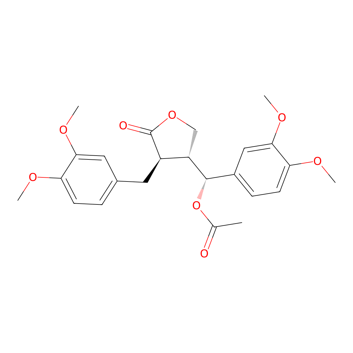 5-Acetoxymatairesil dimethyl ether molecular structure, CAS 74892-45-8