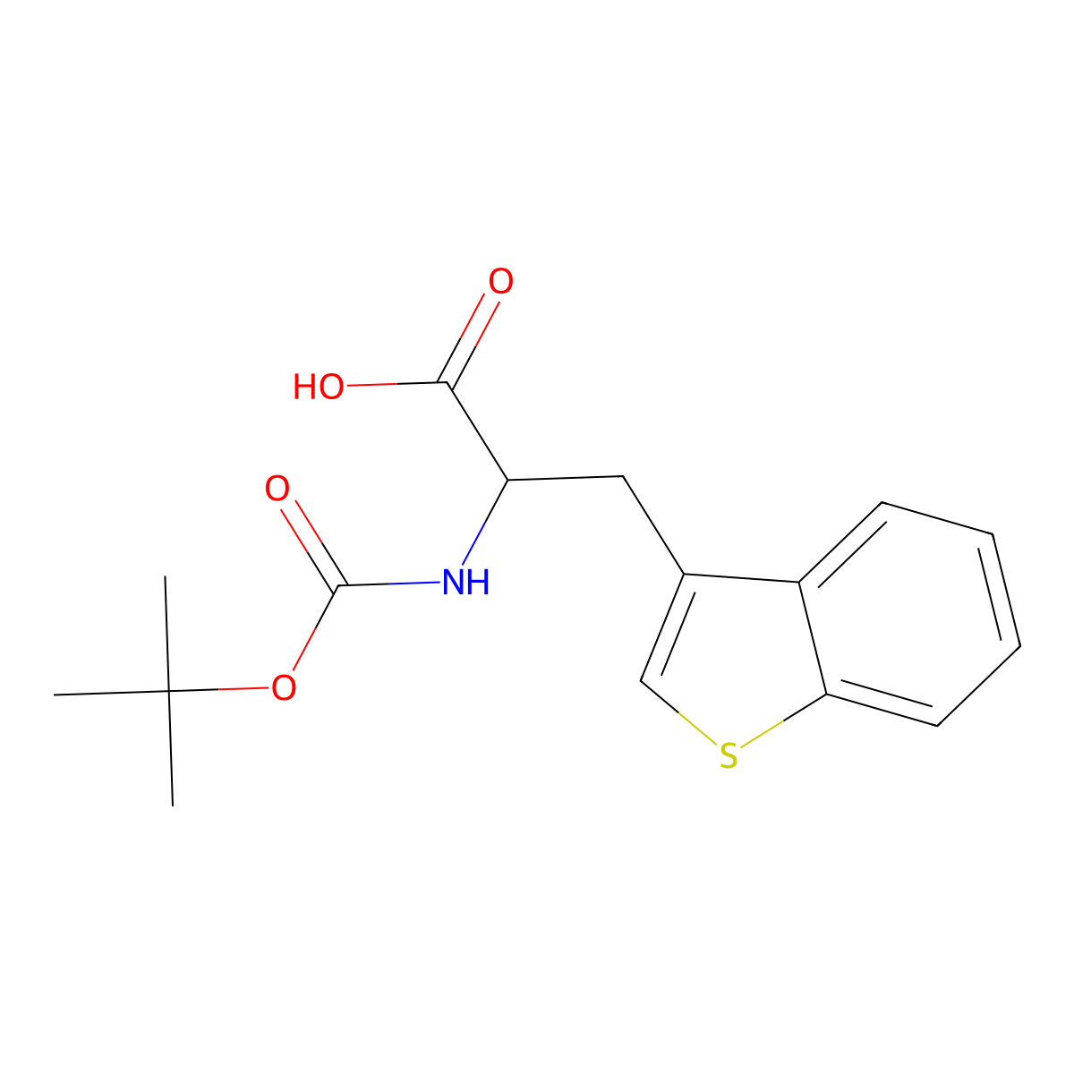 Boc-3-(3-benzothienyl)-DL-alanine molecular structure, CAS 74893-31-5
