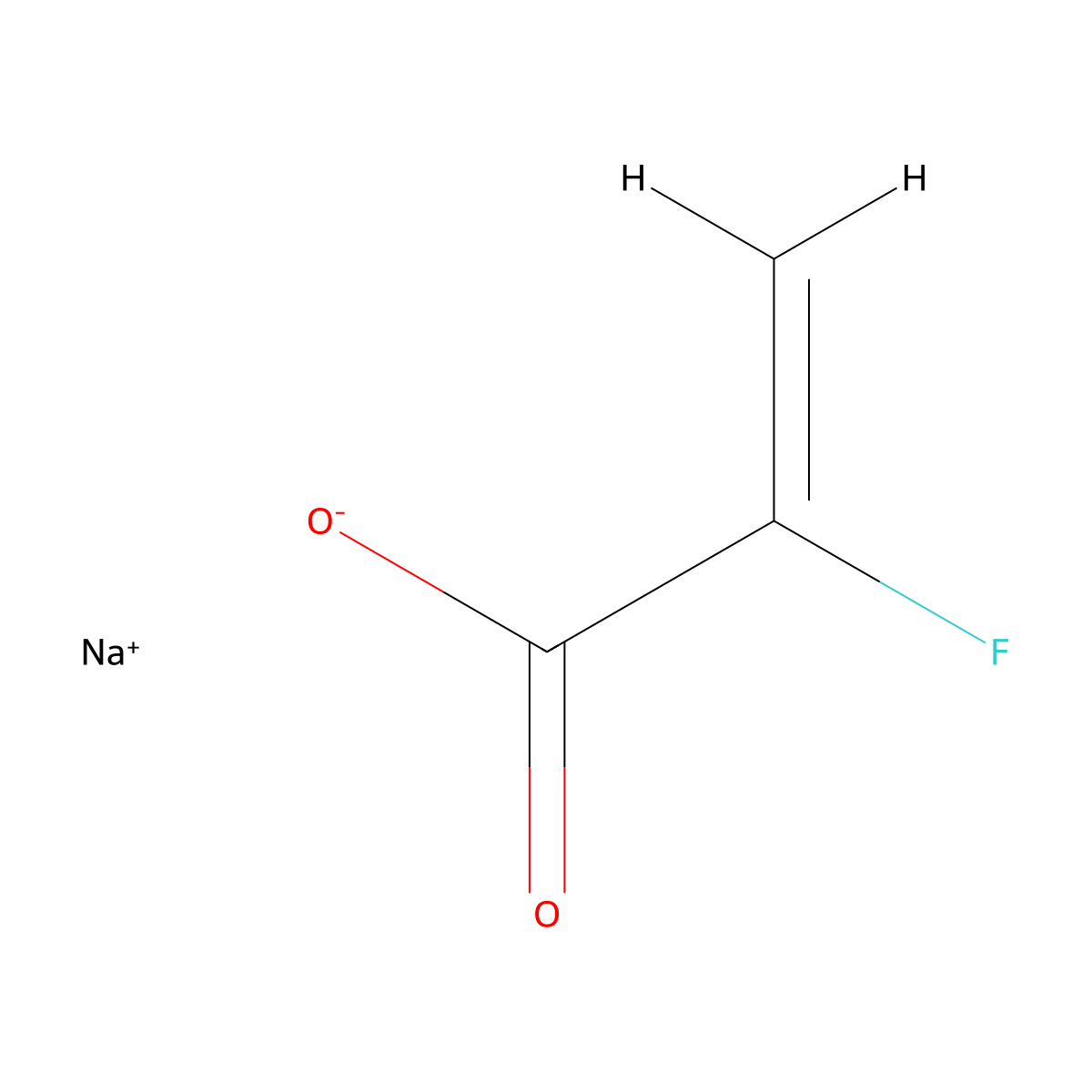 Sodium 2-fluoroacrylate molecular structure, CAS 74893-46-2