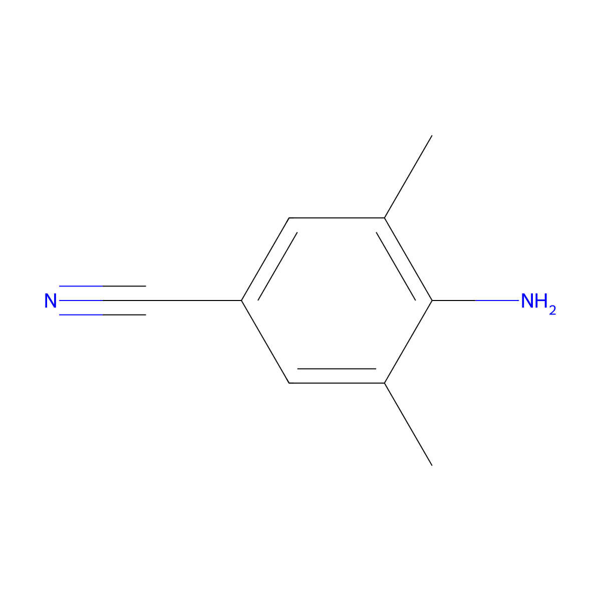4-Amino-3,5-dimethylbenzonitrile molecular structure, CAS 74896-24-5
