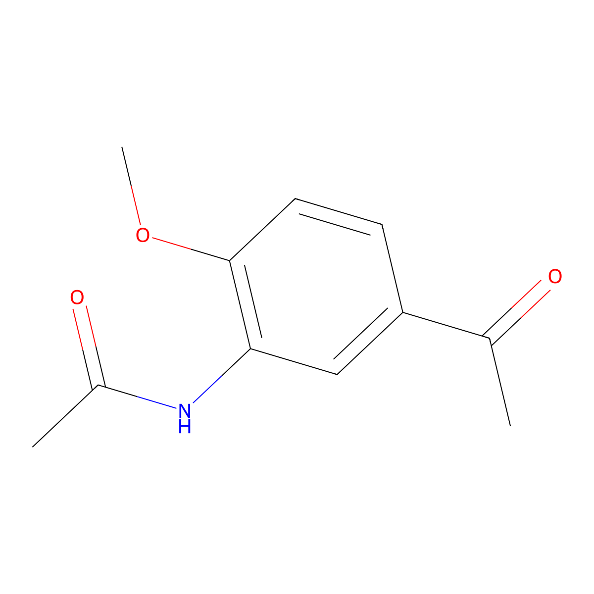 3'-Acetylamino-4'-methoxyacetophenone molecular structure, CAS 74896-31-4