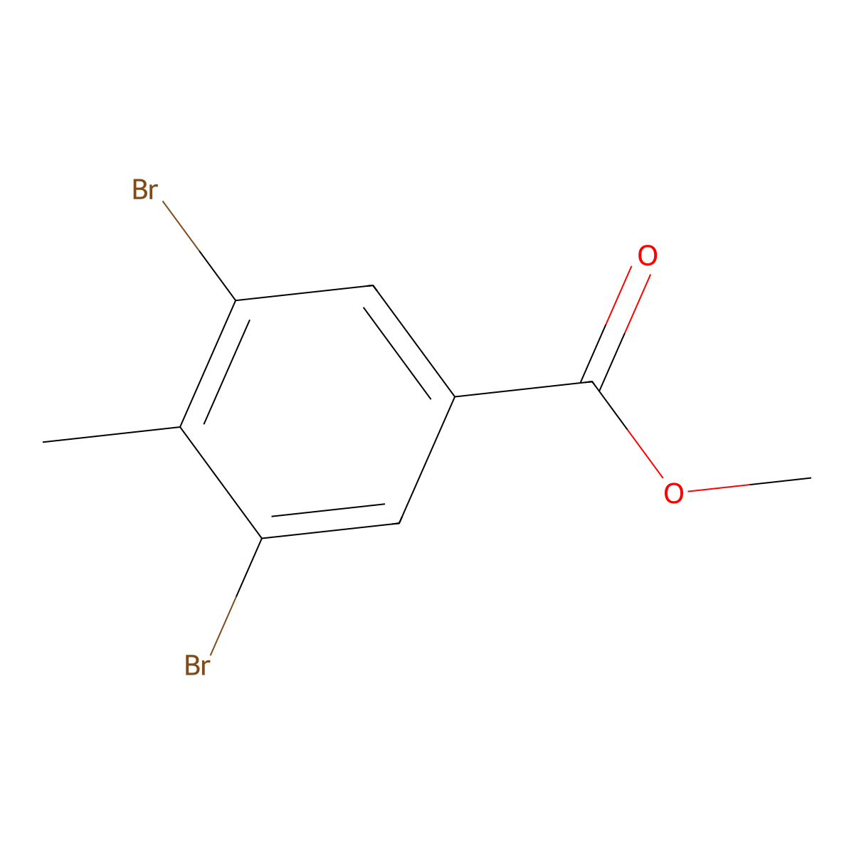 Methyl 3,5-dibromo-4-methylbenzoate molecular structure, CAS 74896-66-5