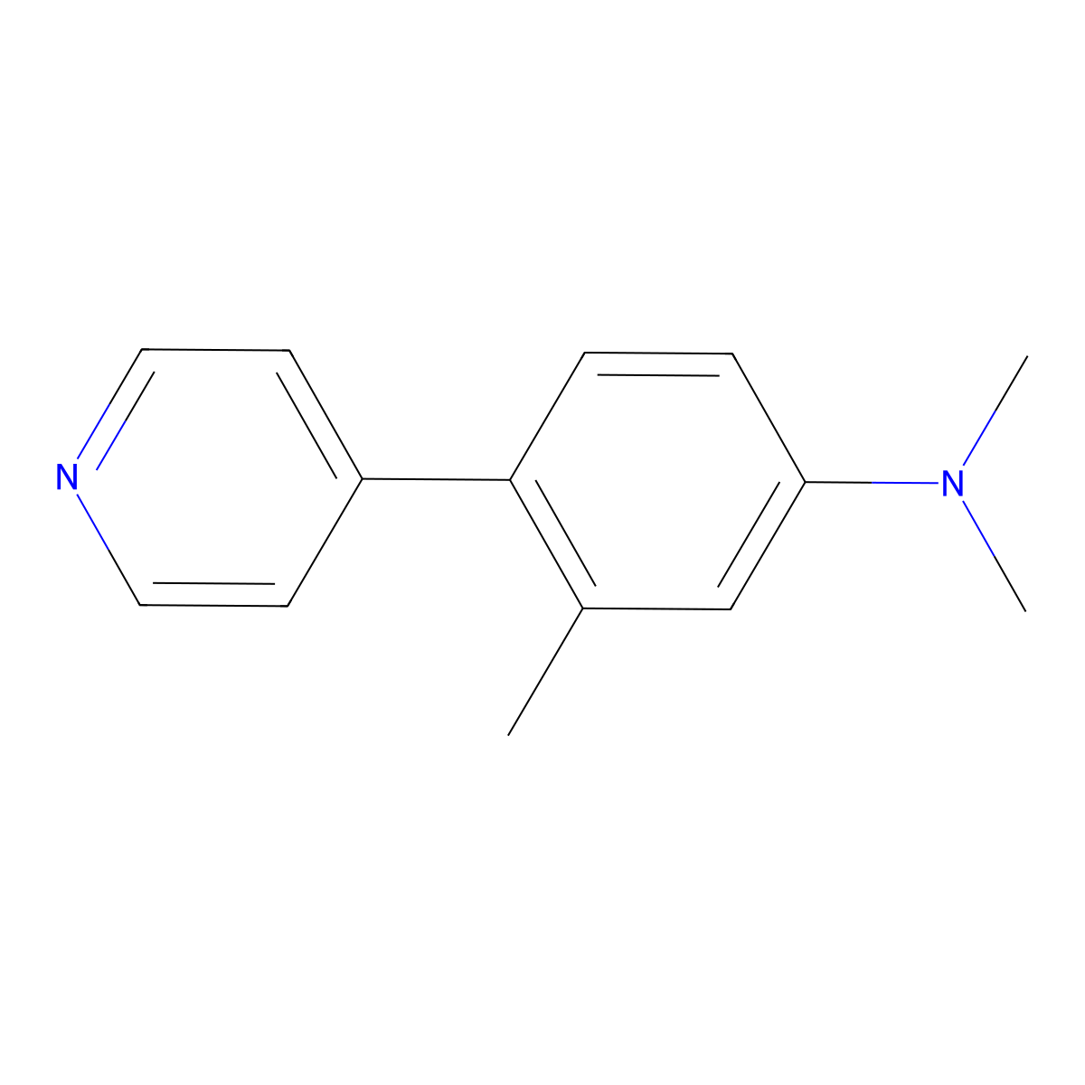 n,n,3-Trimethyl-4-(pyridin-4-yl)aniline molecular structure, CAS 74900-63-3