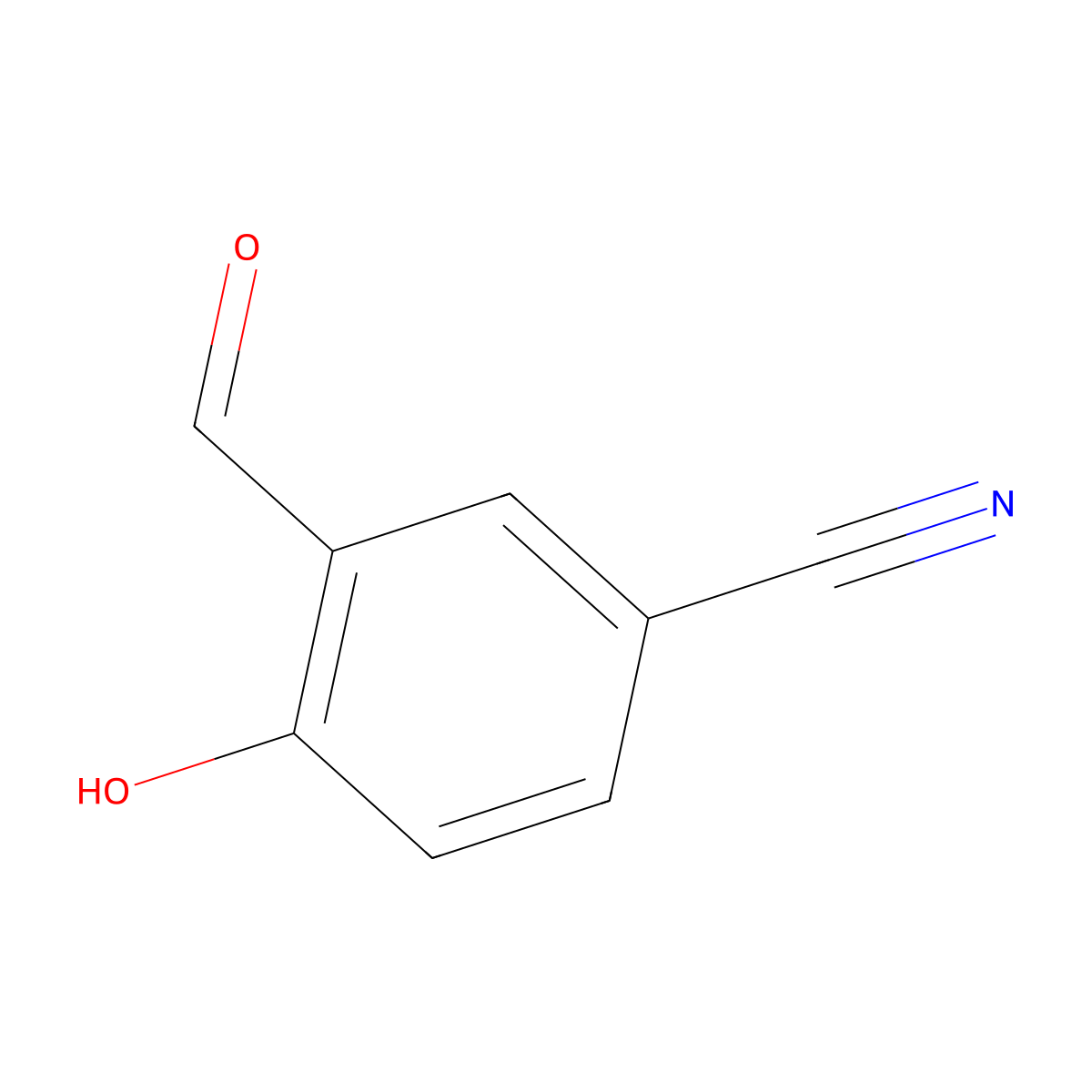 3-Formyl-4-hydroxybenzonitrile molecular structure, CAS 74901-29-4