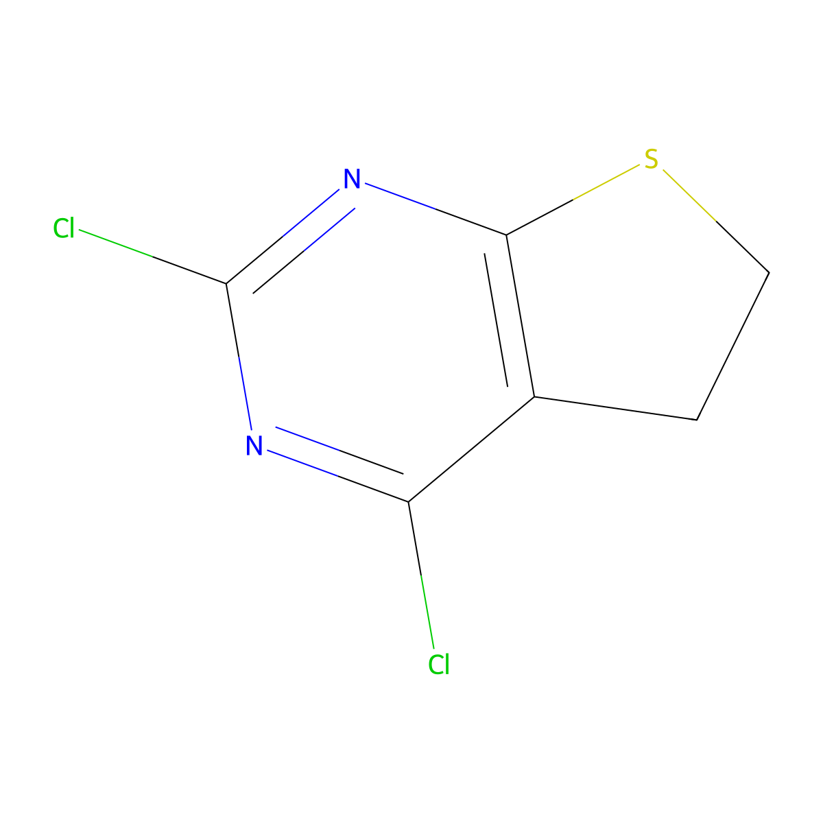 2,4-Dichloro-5,6-dihydrothieno[2,3-d]pyrimidine molecular structure, CAS 74901-61-4