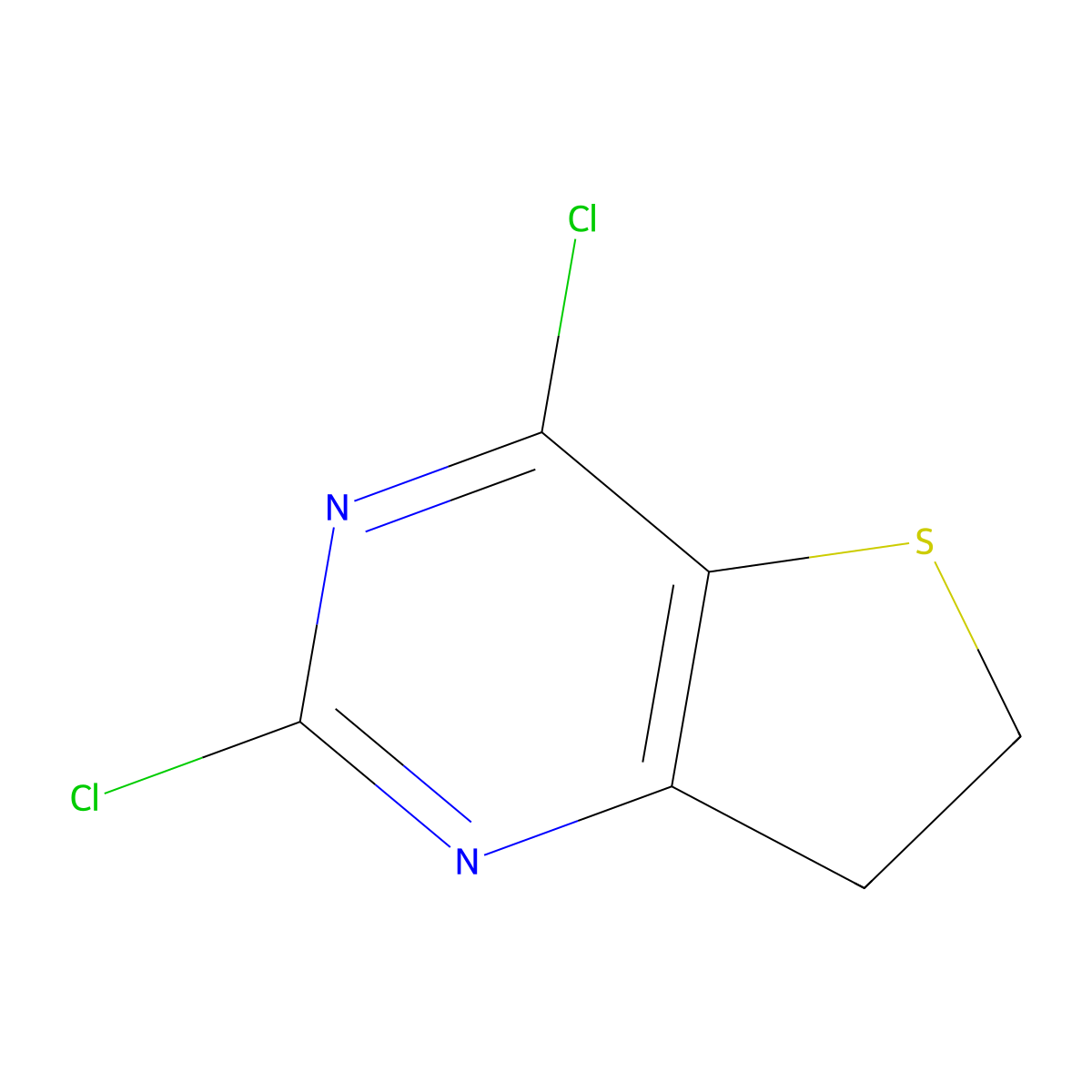 2,4-Dichloro-6,7-dihydrothieno[3,2-d]pyrimidine molecular structure, CAS 74901-69-2