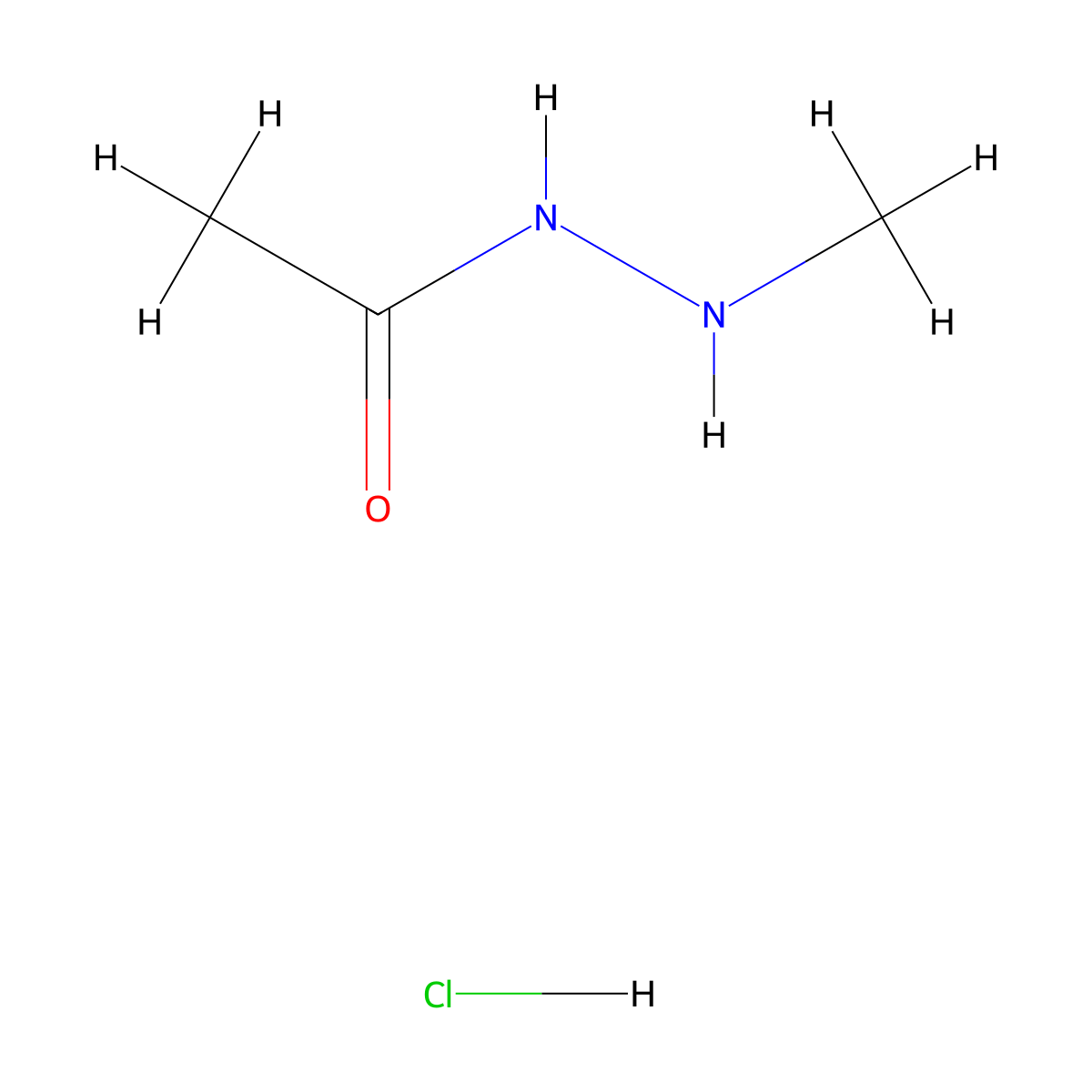 N'-Methylacetohydrazide hydrochloride molecular structure, CAS 74902-94-6