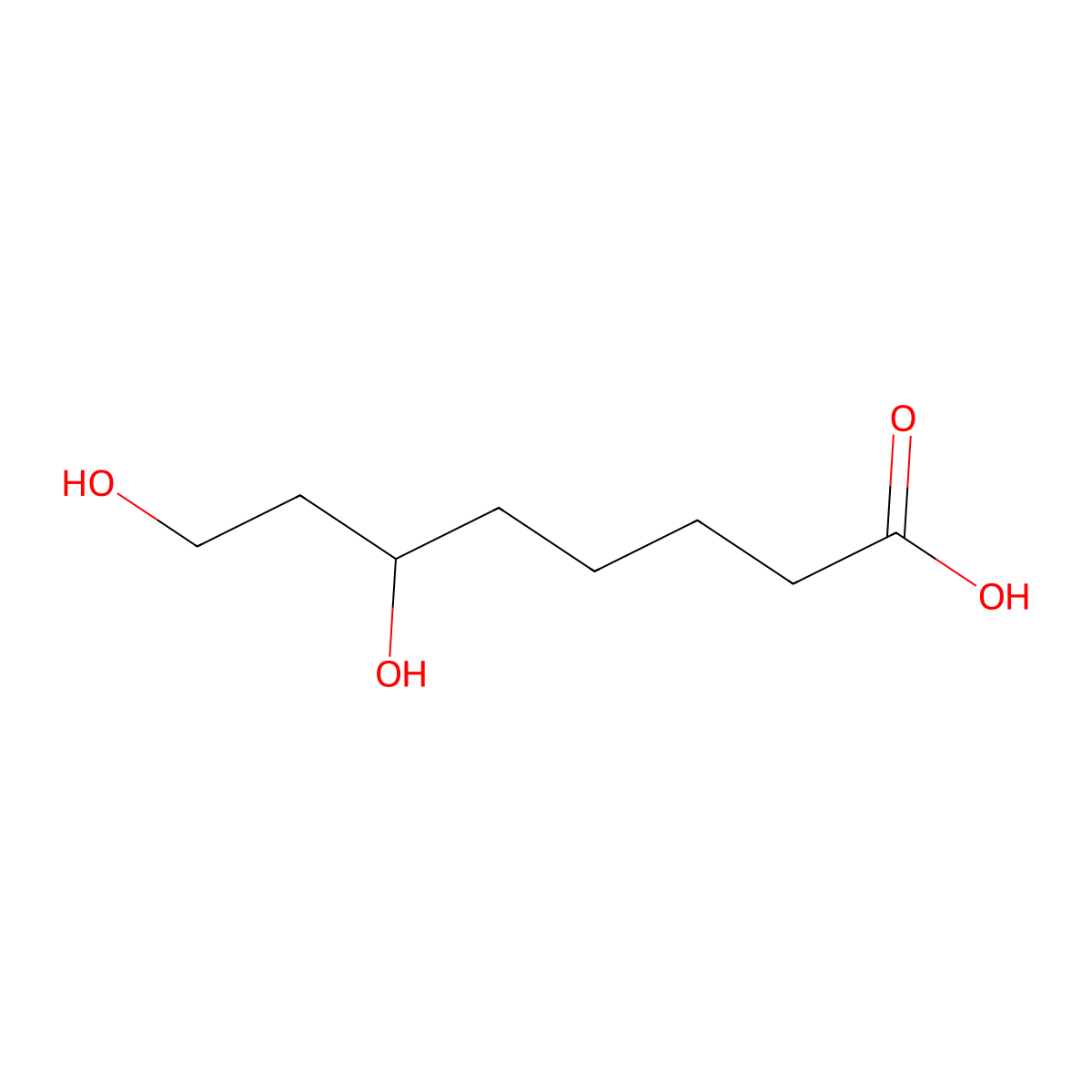 6,8-Dihydroxy-octanoic acid molecular structure, CAS 74903-53-0