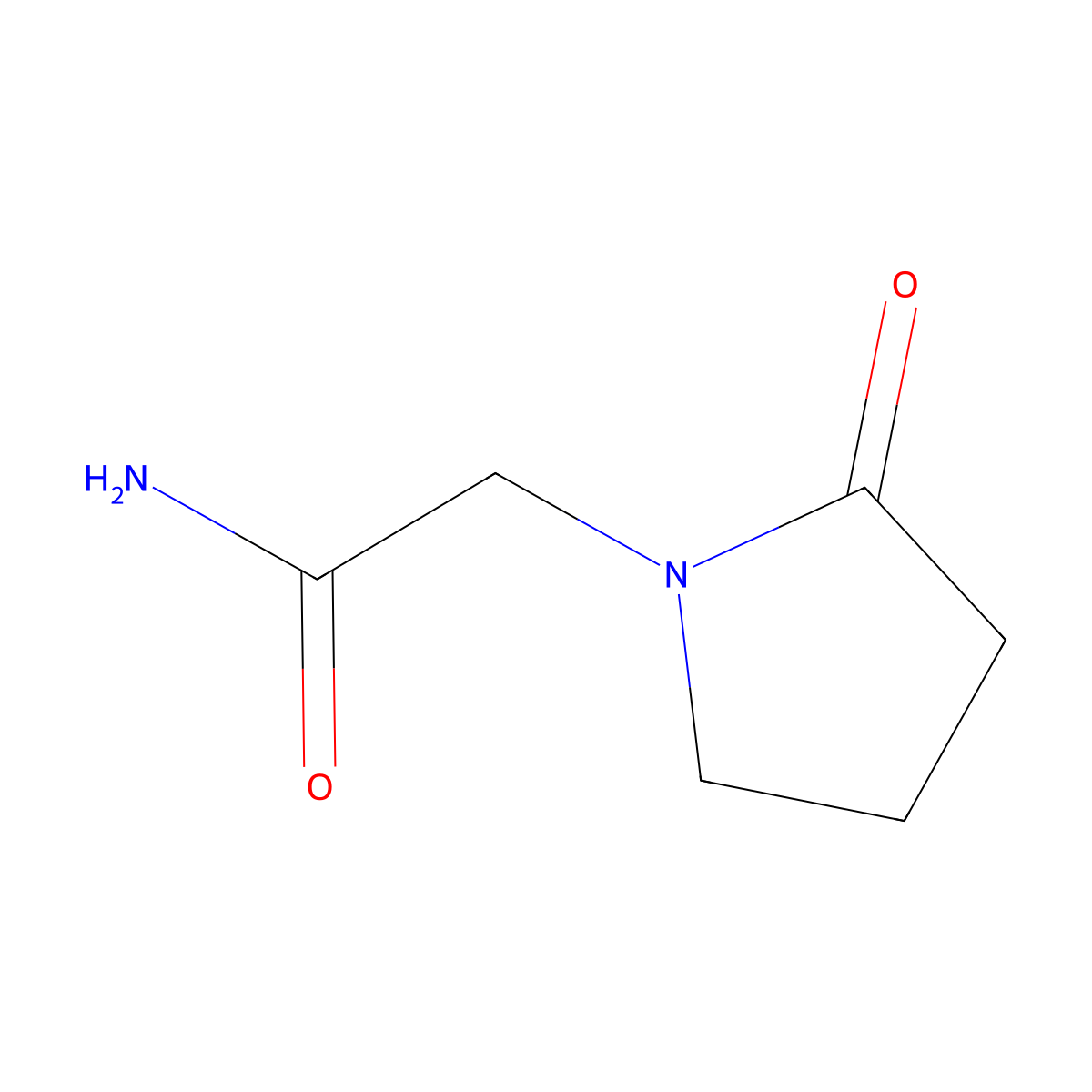 Piracetam molecular structure, CAS 7491-74-9