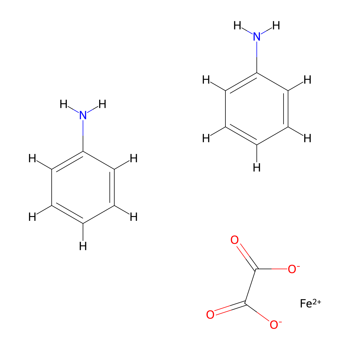 Iron, bis(benzenamine)(ethanedioato(2-)-O,O')- molecular structure, CAS 74910-18-2