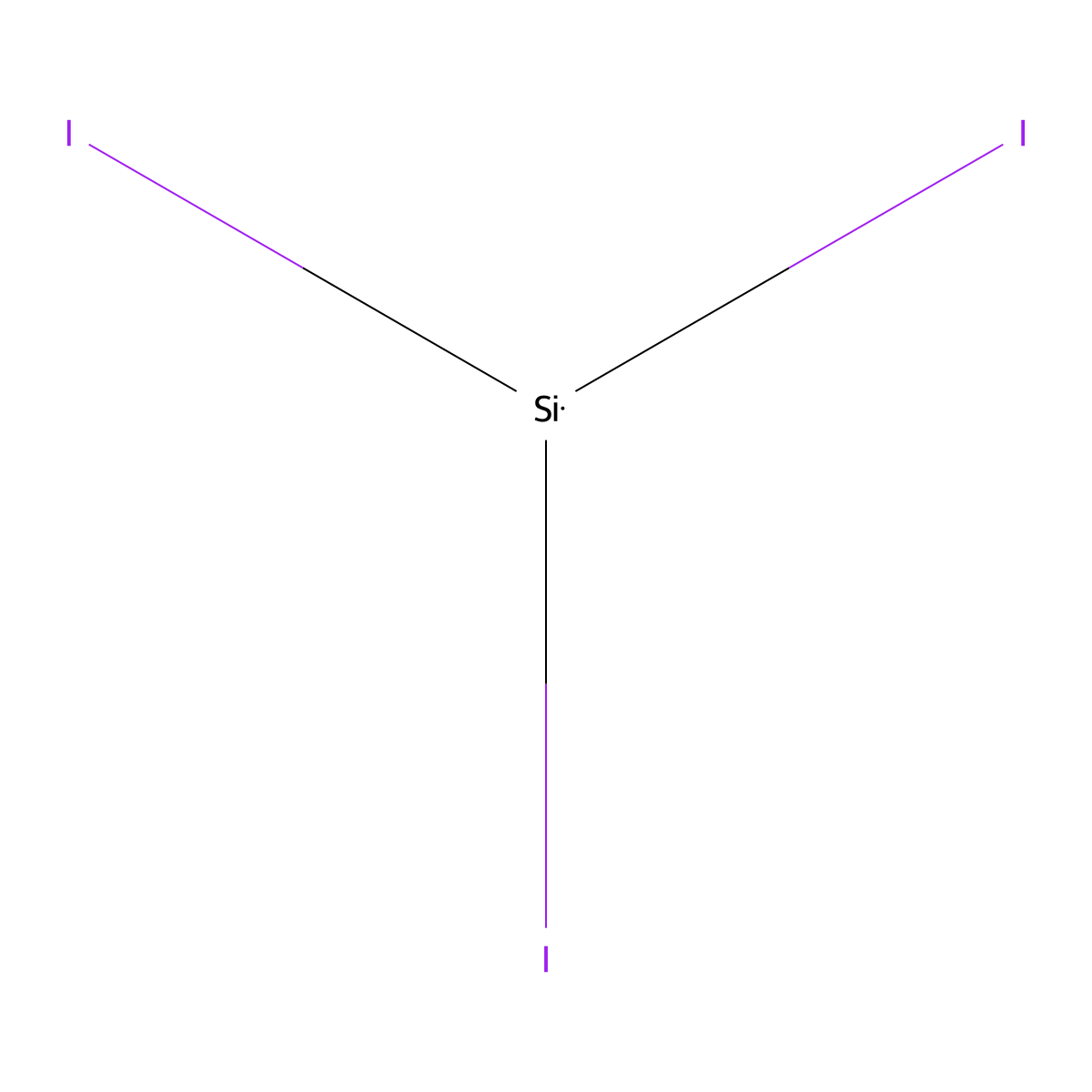 Triiodosilyl molecular structure, CAS 74912-20-2