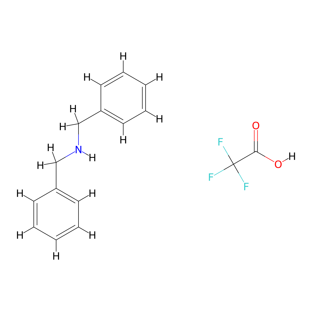 Dibenzylamine 2,2,2-trifluoroacetate molecular structure, CAS 74914-74-2